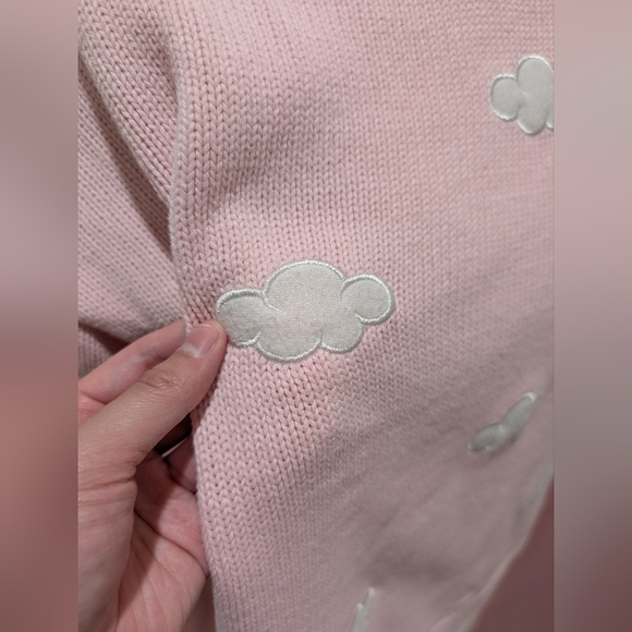 Oversized Baby Pink Cloud Knit Sweater (fits like a Medium, NO SIZE TAG) - Picture 3 of 7